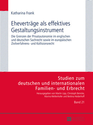 cover image of Eheverträge als effektives Gestaltungsinstrument